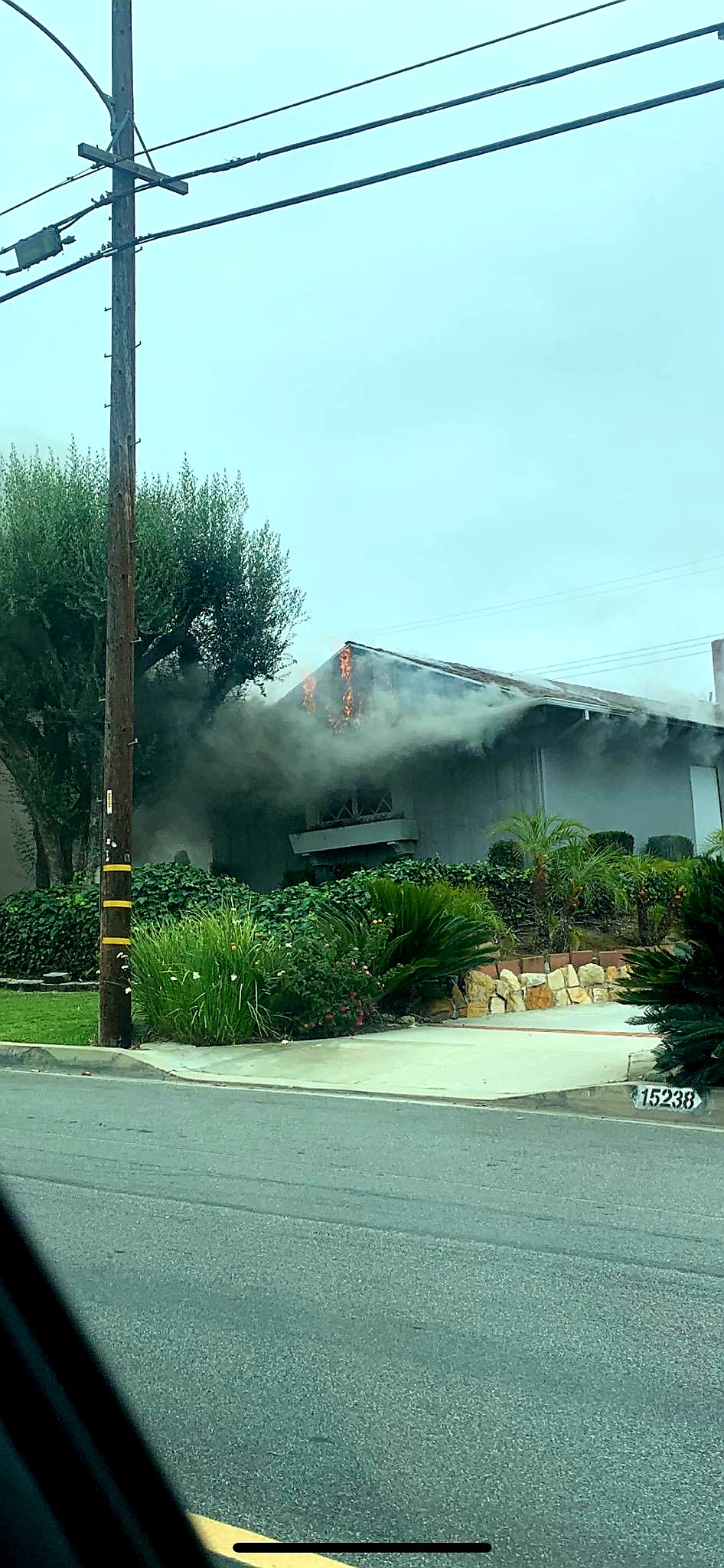 House fire erupts on Alicante Road